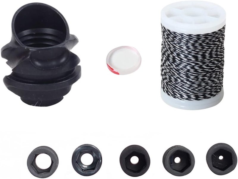 SOPOGER Archery 37/45 Hooed Degree Peep Sight Kit 6X 8X Clarifier and 5 Size Aperture Inner Core Lens Bow Hunting Accessory Peep Sight for Compound Bow with Bow Serving String - Image 1